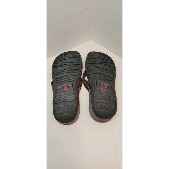 VIONIC Women's High Tide Brown Leather Orthopedic Sandal Size 8 - Picture 3 of 5